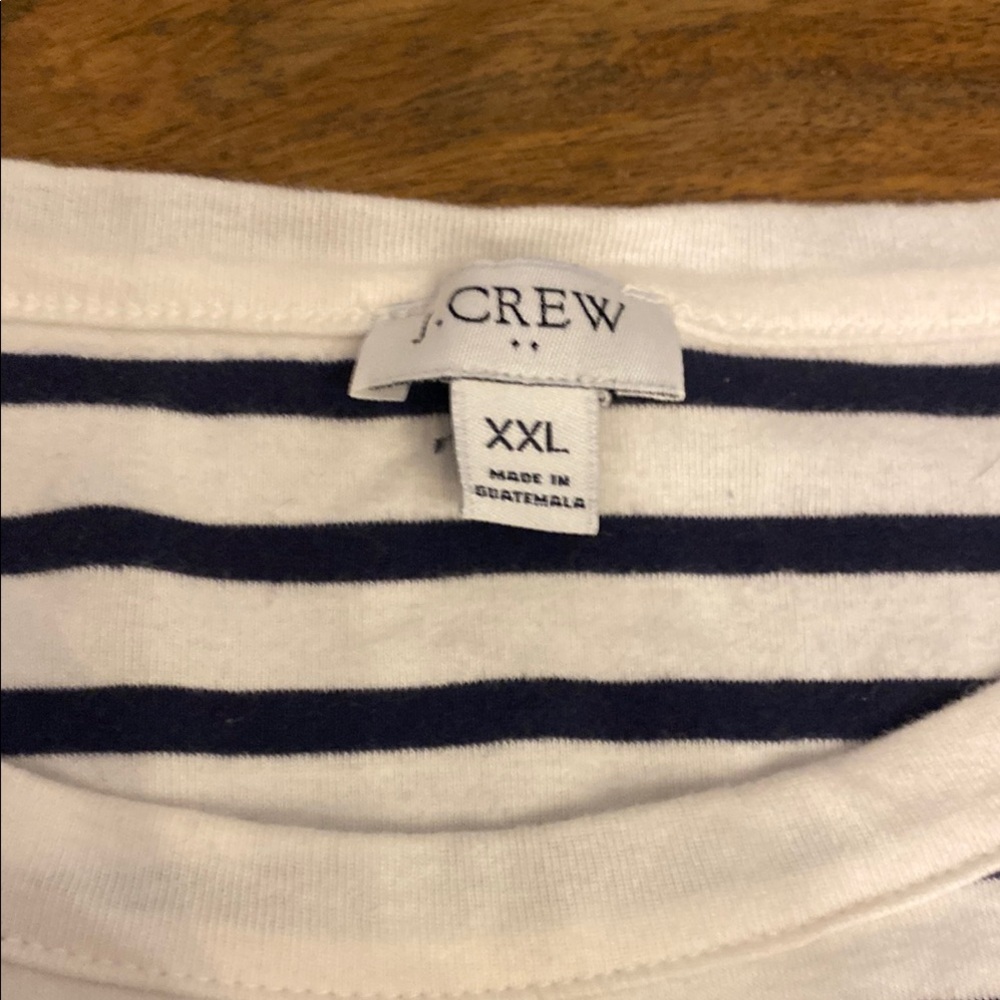 J Crew XXL navy/white women’s top - Picture 2 of 9